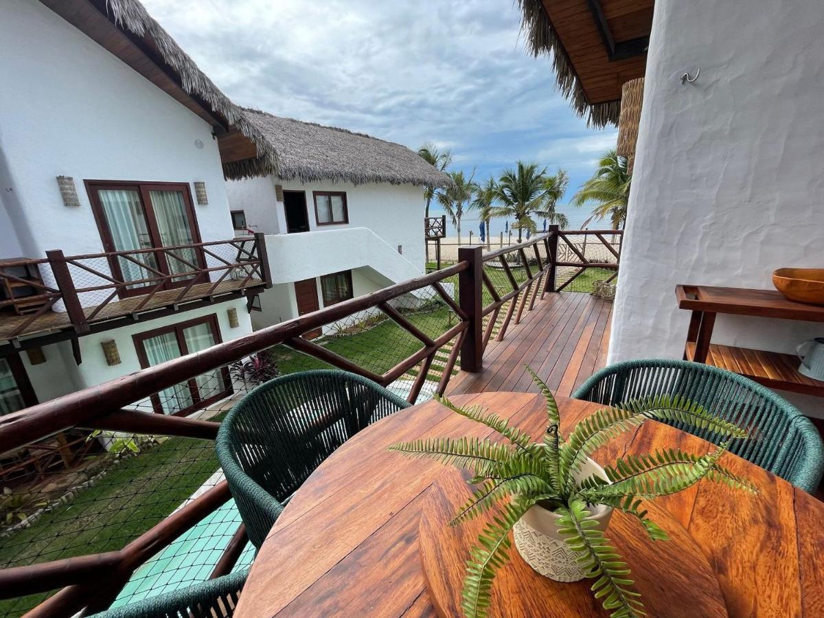 Ap Vila Mar Pe Na Areia Com Vista Para O Mar E Piscina Бара Гранде Екстериор снимка