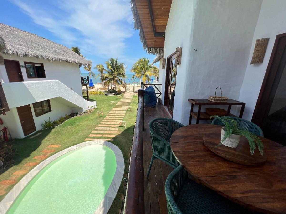 Ap Vila Mar Pe Na Areia Com Vista Para O Mar E Piscina Бара Гранде Екстериор снимка